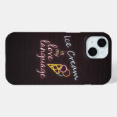 Coques Case-Mate iPhone Neon Ice Cream est ma langue d'amour (Verso (horizontal))