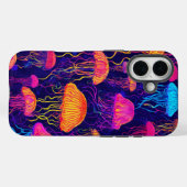 Coques Case-Mate iPhone Neon Jellyfish : Conception futuriste d'un apparei (Verso (horizontal))