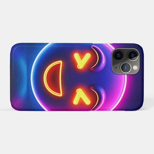 Coques Case-Mate iPhone Neon Laughing Emoji Joy (Dos (Horizontal))