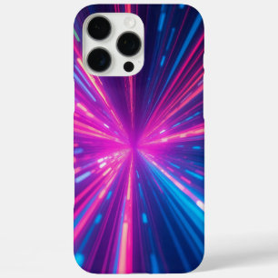 Coques iPhone 16 Pro Max Neon Light Vitesse futuriste art numérique abstrai