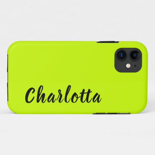 Coques Case-Mate iPhone Neon Lime Jaune Couleur Solide | Personnaliser (Dos (Horizontal))