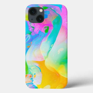 Case-Mate iPhone Case Neon liquide contemporain Abstrait