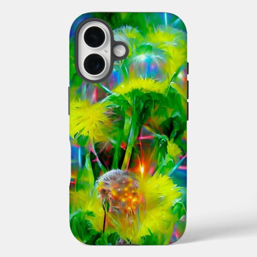 Coques Case-Mate iPhone Neon Llow Dandelions dans Dream Garden (Verso)