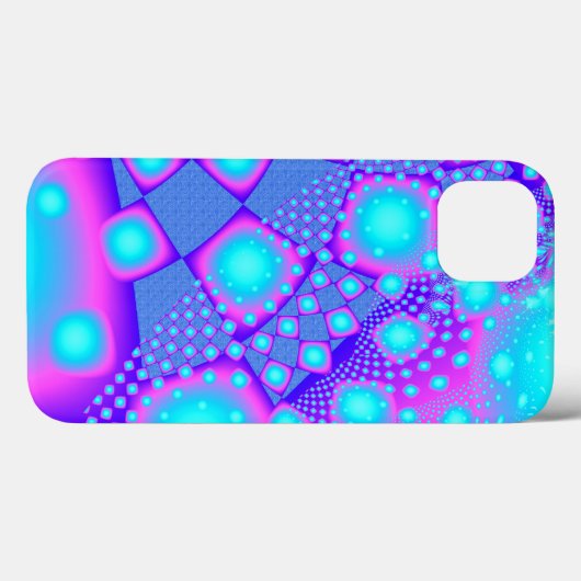 Coques Case-Mate iPhone Neon Molecules Psychedelic Fractal (Verso (horizontal))