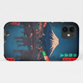 Coques Case-Mate iPhone  Neon Night Edo: Cyberpunk Nihonbashi & Mount Fuji (Dos (Horizontal))