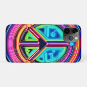 Coques Case-Mate iPhone Neon Peace Mandala (Dos (Horizontal))