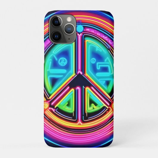 Coques Case-Mate iPhone Neon Peace Mandala (Dos)