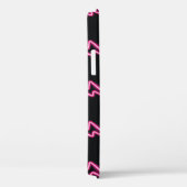 Coques Case-Mate iPhone Neon Pink Lightning : Arrière - plan foncé. (Verso / Droite)