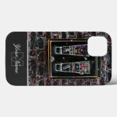Coques Case-Mate iPhone Neon-Pop-Art chewinggum rétro avec Monogram! (Verso (horizontal))
