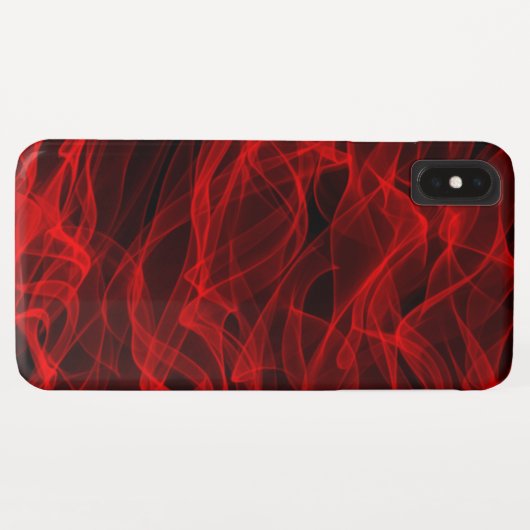 Coques Case-Mate iPhone Neon Red Curvy Line Abstrait Motif (Dos (Horizontal))