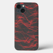 Coques Case-Mate iPhone Neon Red Curvy Line Abstrait Motif (Verso)