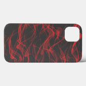 Coques Case-Mate iPhone Neon Red Curvy Line Abstrait Motif (Verso (horizontal))