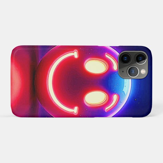 Coques Case-Mate iPhone Neon Smile : Joyeux Feu (Dos (Horizontal))