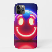 Coques Case-Mate iPhone Neon Smile : Joyeux Feu (Dos)