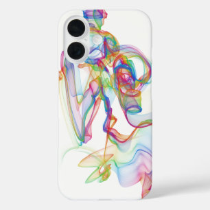 Coques iPhone 16 Neon Smoke Swirl