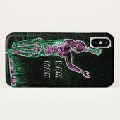 Coques Case-Mate iPhone Neon Transparent Man Reaching For The Sky Je SUIS (Dos (Horizontal))