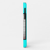 Coques Case-Mate iPhone Néon turquoise clair tonalité moderne tendance (Dos/Gauche)