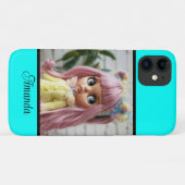 Coques Case-Mate iPhone Néon turquoise clair tonalité moderne tendance (Dos (Horizontal))