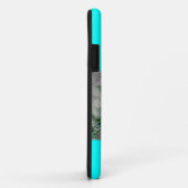 Coques Case-Mate iPhone Néon turquoise clair tonalité moderne tendance (Dos/Droite)