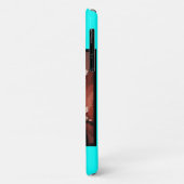 Coques Case-Mate iPhone Néon turquoise clair tonalité moderne tendance (Dos/Gauche)