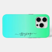 Coques Case-Mate iPhone Neon Turquoise et Vert (Verso (horizontal))