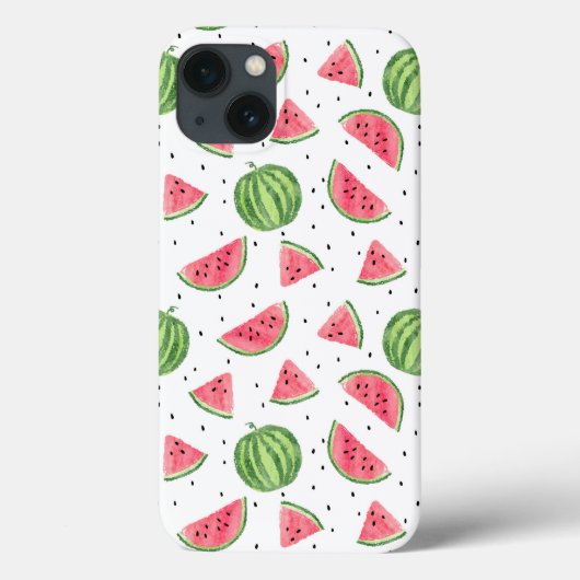 Coques Case-Mate iPhone Neon Watercolor Watermelons Pattern (Verso)