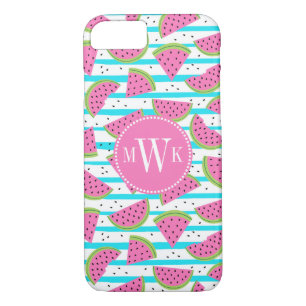 Coque Case-Mate Pour iPhone Neon Watermelon on sur Stripes Motif