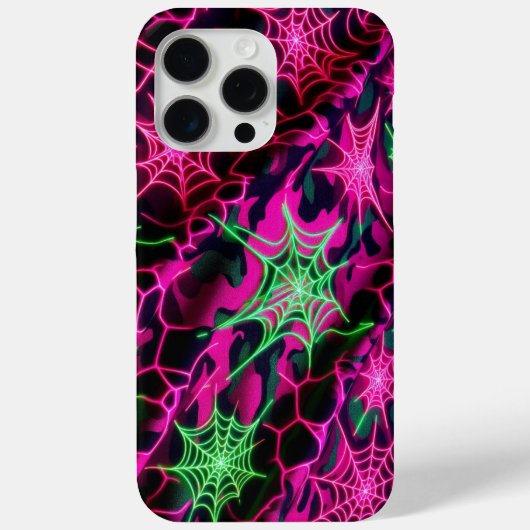 Coques Case-Mate iPhone Neon web, motif spiderweb, camouflage (Verso)