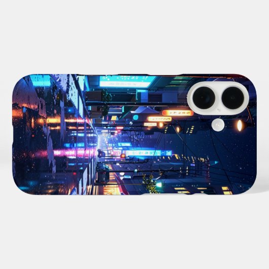Coques Case-Mate iPhone Neon Winter Streets (Verso (horizontal))