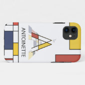 Coques Case-Mate iPhone Neoplasticisme exclusif Art Monogramme. Lettre A (Dos (Horizontal))