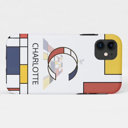 Coques Case-Mate iPhone Neoplasticisme exclusif Art Monogramme. Lettre C (Dos (Horizontal))