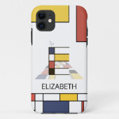 Coques Case-Mate iPhone Neoplasticisme exclusif Art Monogramme. Lettre E (Dos)