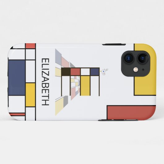 Coques Case-Mate iPhone Neoplasticisme exclusif Art Monogramme. Lettre E (Dos (Horizontal))