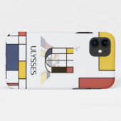 Coques Case-Mate iPhone Neoplasticisme exclusif Art Monogramme. Lettre U (Dos (Horizontal))