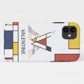 Coques Case-Mate iPhone Neoplasticisme exclusif Art Monogramme. Lettre V (Dos (Horizontal))