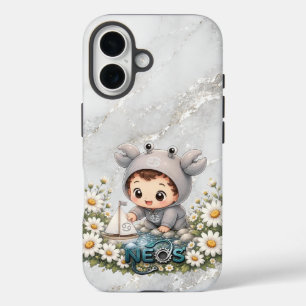 Coques iPhone 16 Neos Kawaii Zodiaque Cancer
