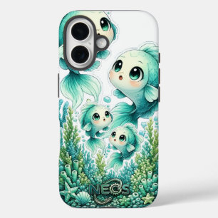 Coques iPhone 16 Neos Kawaii Zodiaque Poissons