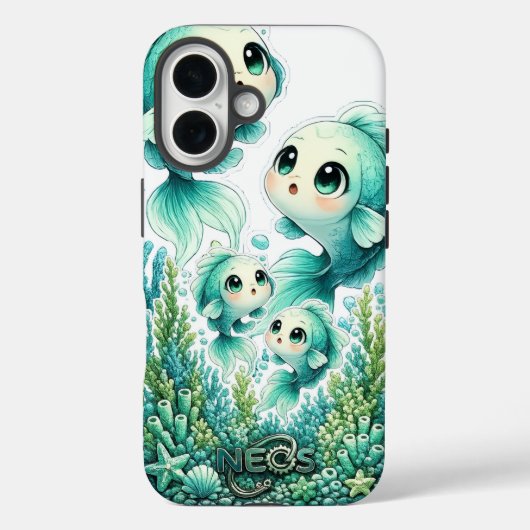 Coques Case-Mate iPhone Neos Kawaii Zodiaque Poissons (Verso)