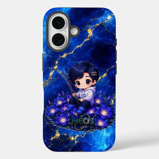 Coques Case-Mate iPhone Neos Kawaii Zodiaque Verseau (Verso)