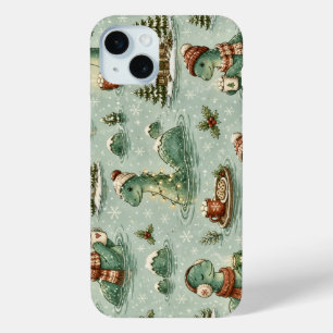 Coque iPhone 15 Mini Nessie de Noël Monstre du Loch Ness Confortable Cr