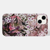 COQUES Case-Mate iPhone NEST D'OISEAU, ARBRE AVEC FLEURS DE PRINTEMPS ROSE (Verso (horizontal))