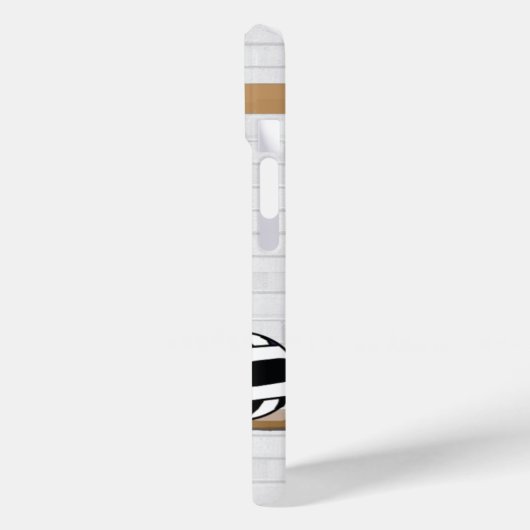 Coques Case-Mate iPhone netball design personnalisable noir et blanc (Verso / Gauche)