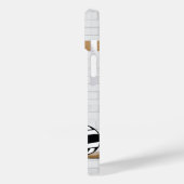 Coques Case-Mate iPhone netball design personnalisable noir et blanc (Verso / Gauche)