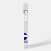 Coques Case-Mate iPhone Netball personnalisé Uniforme bleu avec rouge et b (Verso / Gauche)