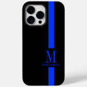 Coques Case-Mate iPhone Nettoyer et minimiser le monogramme | Ligne Bleue  (Verso)