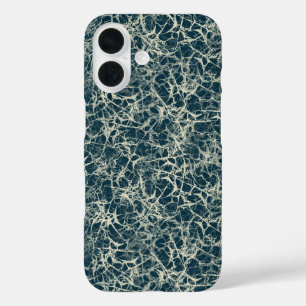 Coques iPhone 16 Neurons de réseautage sur Turquoise - motif transp