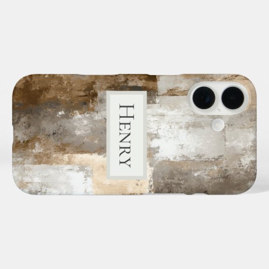Coques Case-Mate iPhone Neutral Abstract Paint (Verso (horizontal))