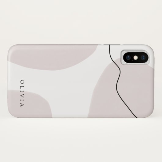 Coques Case-Mate iPhone Neutre chic abstrait moderne de l'aquarelle | (Dos (Horizontal))
