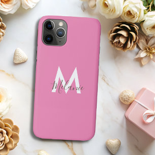 Case-Mate iPhone Case Neutre Minimaliste moderne monogramme rose moderne