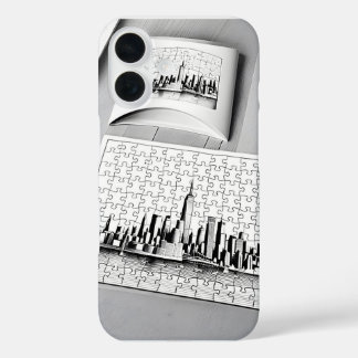 Coques iPhone 16 New york en noir et blanc